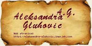 Aleksandra Gluhović vizit kartica